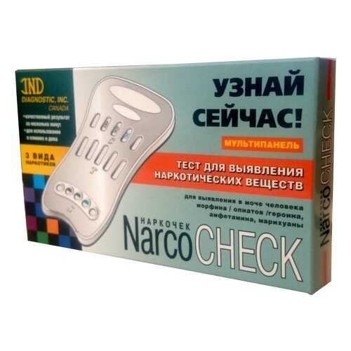 Тест Narcocheck мультипанель для выявления 3 видов наркотиков в моче 1 шт. в Самсон-Фарма