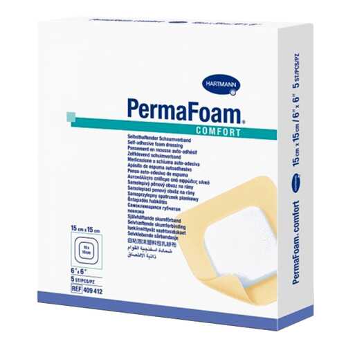 PermaFoam Comfort ПемаФом Комфорт губчатая адгезивная повязка 15 x 15 см в Самсон-Фарма