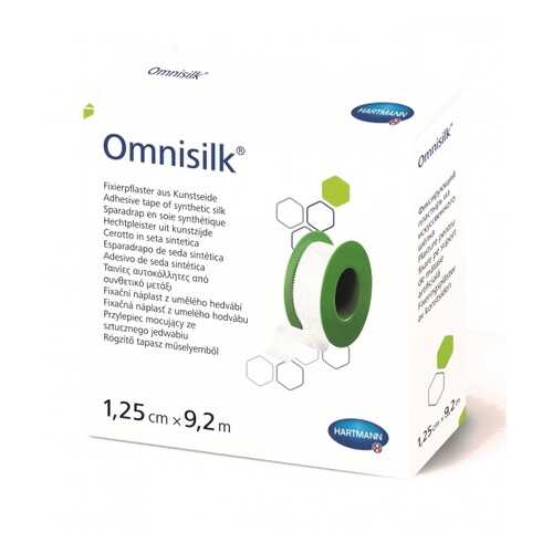 Пластырь Omnisilk фиксирующий из искусственного шёлка для повязок белый 1,25 см х 9,2 м в Самсон-Фарма
