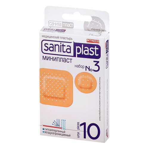 Пластырь Sanits plast Минипласт 3 10 шт. в Самсон-Фарма
