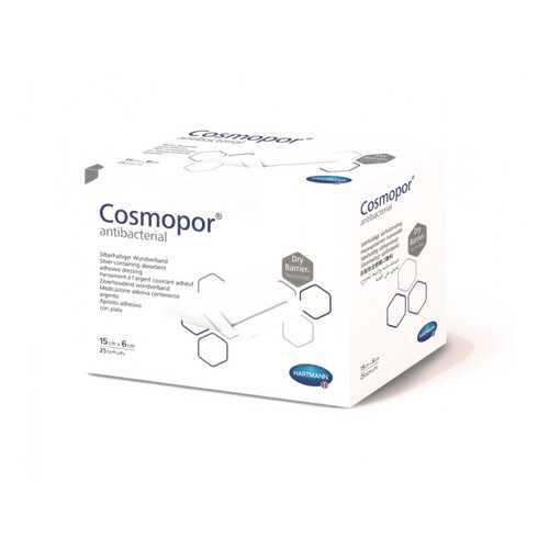 Повязка Cosmopor Antibacterial послеоперационная самоклеящаяся с серебром 15 х 6 см 25 шт. в Самсон-Фарма