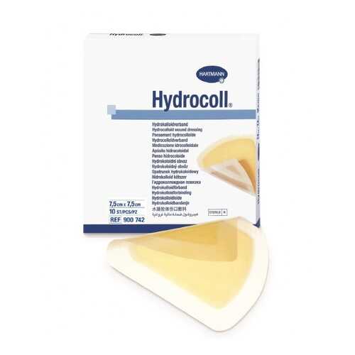 Повязка Hydrocoll гидроколлоидная самофиксирующаяся для заживления 7,5х7,5 см 10 шт. в Самсон-Фарма