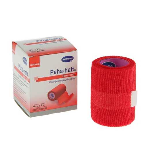 Самофиксирующийся бинт Peha-Haft 4 м х 6 см красный в Самсон-Фарма