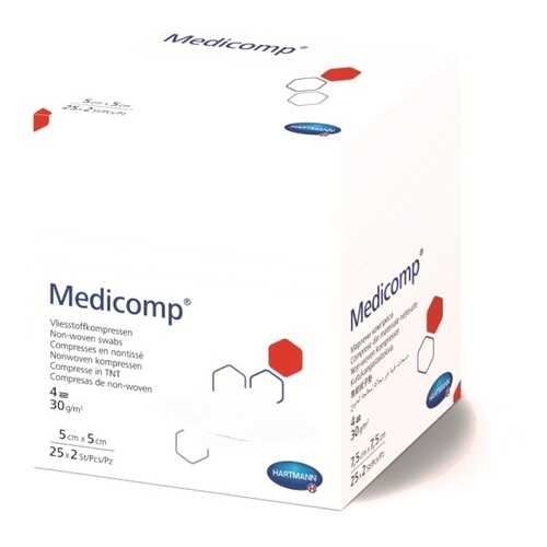 Стерильная нетканая салфетка, 5x5 см, 50 шт. Medicomp в Самсон-Фарма