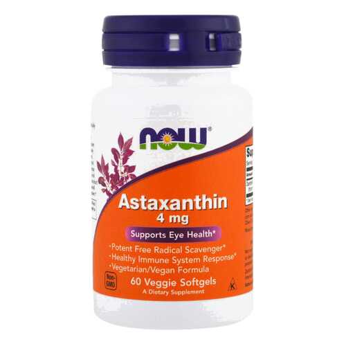 Для зрения NOW Astaxanthin 4 мг 60 капсул в Самсон-Фарма