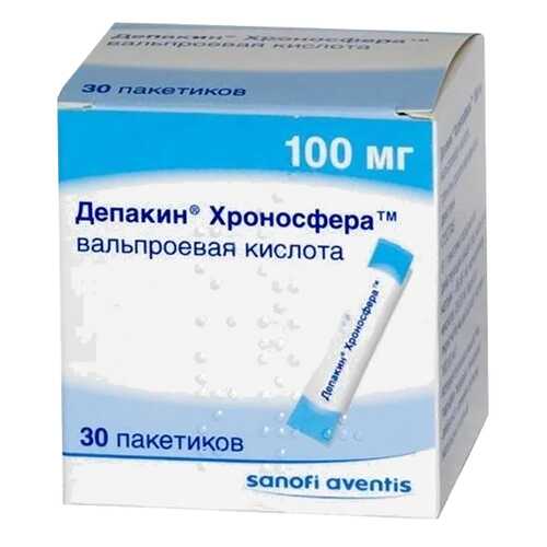 Депакин Хроносфера гранулы 100 мг 30 шт. в Самсон-Фарма