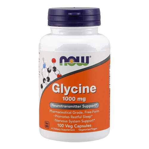 Для нервной системы NOW Glycine 1000 мг 100 капсул в Самсон-Фарма