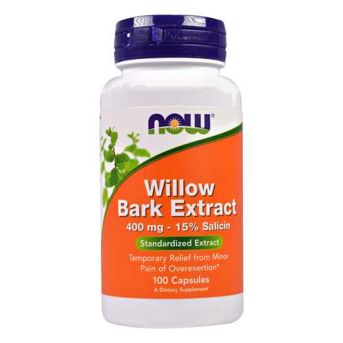 Для нервной системы NOW White Willow Bark 400 мг 100 капсул в Самсон-Фарма