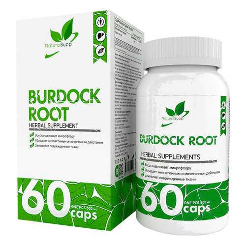 Корень лопуха NaturalSupp Burdock Root 500 мг капсулы 60 шт. в Самсон-Фарма