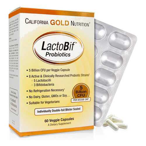 Пробиотик California Gold Nutrition LactoBif Probiotic 30 млрд КОЕ капсулы 60 шт. в Самсон-Фарма