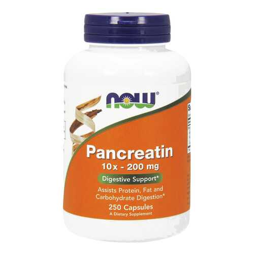 Для пищеварения NOW Pancreatin 2000 мг 250 капсул в Самсон-Фарма