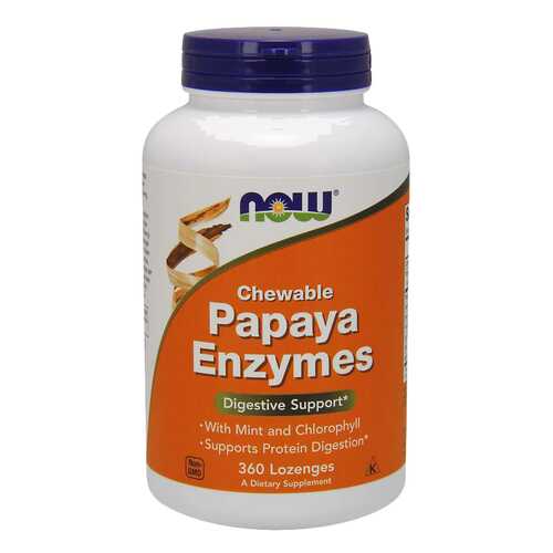Для пищеварения NOW Papaya Enzymes папайя мята жевательные таблетки 360 шт. в Самсон-Фарма