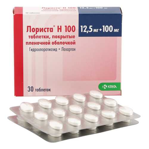 Лориста Н 100 таблетки 12.5 мг+100 мг 30 шт. в Самсон-Фарма