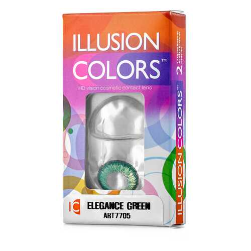Контактные линзы ILLUSION colors Elegance 2 линзы -3.5D green зеленый в Самсон-Фарма