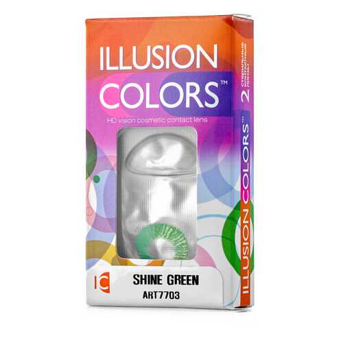 Контактные линзы ILLUSION colors Shine 2 линзы -3.5D green зеленый в Самсон-Фарма
