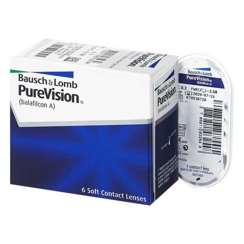 Контактные линзы PureVision 6 линз R 8,3 -4,25 в Самсон-Фарма