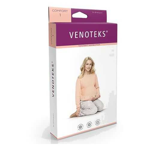 Колготки для беременных VENOTEKS COMFORT с микрофиброй 1 класс 1С402, бежевый, р.M в Самсон-Фарма