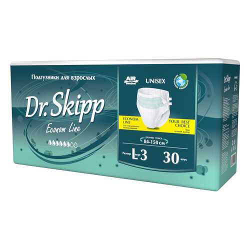 Подгузники для взрослых Dr. Skipp Econom Line размер М 30 шт. в Самсон-Фарма