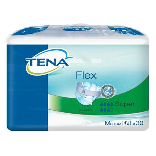 Подгузники для взрослых с поясом, M, 30 шт. Tena Flex Super в Самсон-Фарма