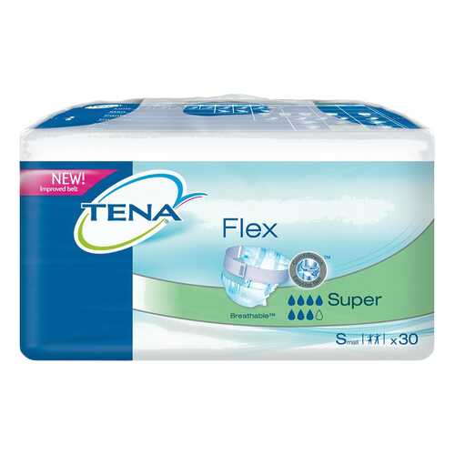 Подгузники для взрослых с поясом, S, 30 шт. Tena Flex Super в Самсон-Фарма