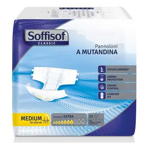 Подгузники для взрослых Soffisof Extra M 15 шт. ночные в Самсон-Фарма