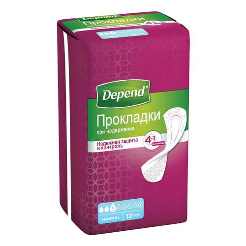 Урологические прокладки для женщин, 12 шт. Depend Normal в Самсон-Фарма