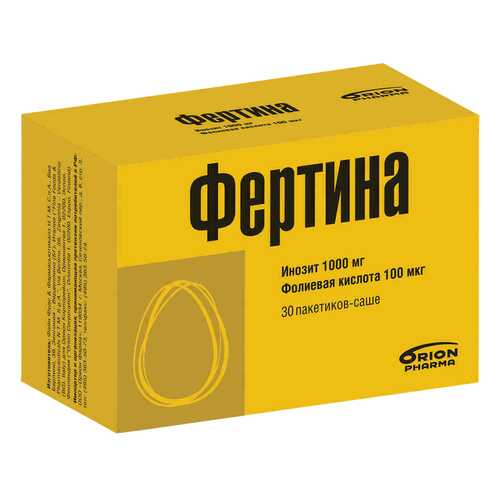 Фертина инозит Orion Pharma и фолиевая к-та 1000 мг, 100 мкг саше 3г 30 шт. в Самсон-Фарма